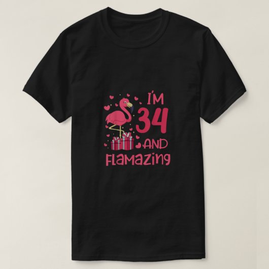 Ich bin 34 und fantastisch - Phantastisch 34. Gebu T-Shirt (Design vorne)