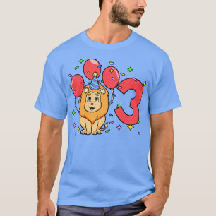Ich bin 3 Jahre alt mit Löwe Kindergeburtstag 3 Ja T-Shirt