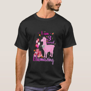 Ich bin 3 Jahre alt und lahm am 3. Llama Geburtsta T-Shirt