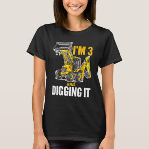 Ich bin 3 und graben es 3. Geburtstagskinder T-Shirt