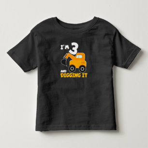 Ich bin 3 und graben es kleinkind t-shirt