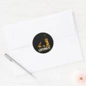 Ich bin 3 und hebe den Bauwagen 3. Runder Aufkleber (Umschlag)