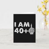 Ich bin 41 Jahre alt Spaß Skelett Middle Finger 41 Karte (Gelbe Blume)