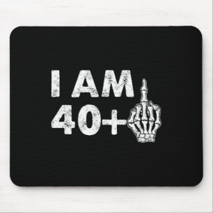 Ich bin 41 Jahre alt Spaß Skelett Middle Finger 41 Mousepad