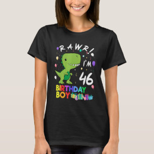 Ich bin 46 Niedlich Dinosaurier Geburtstag T-Shirt