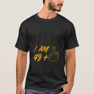 Ich bin 49 Middle Finger Hand V Neck T Shirt
