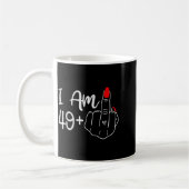 Ich bin 49 Plus 1 Mittelfinger Lustig 50. Geburtst Kaffeetasse (Links)