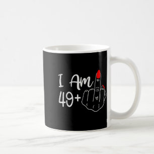 Ich bin 49 Plus 1 Mittelfinger Lustig 50. Geburtst Kaffeetasse