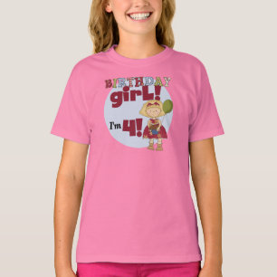 Ich bin 4 Geburtstag Girl T - Shirt und Geschenke