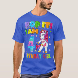 Ich bin 4 Jahre alt 4. Geburtstag Einhornkläger T-Shirt