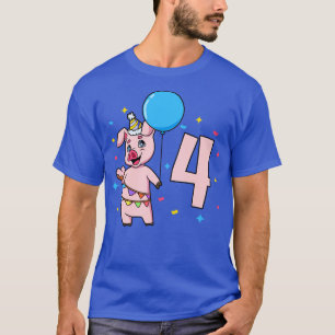 Ich bin 4 Jahre alt mit Kindergeburtstag von Schwe T-Shirt