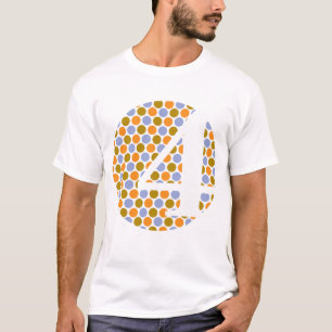 Ich bin 4! Polka Dottin Weiß/Orange T-Shirt