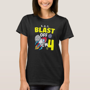 Ich bin 4 Science Future Scientist Happy Birthday  T-Shirt
