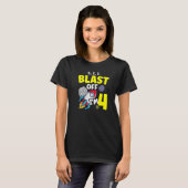 Ich bin 4 Science Future Scientist Happy Birthday  T-Shirt (Vorne ganz)