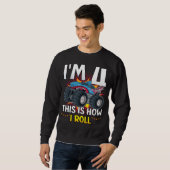 Ich bin 4 So rolle ich Monster Truck Men Sweatshirt (Vorne ganz)