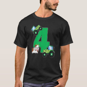 Ich bin 4 Traktor 4. Geburtstag Bauer Junge 4 Jahr T-Shirt