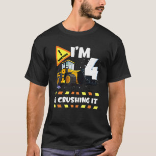Ich bin 4 und zerstöre es Baugrube 4. B T-Shirt