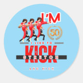 Ich bin 50 runder aufkleber (Vorderseite)