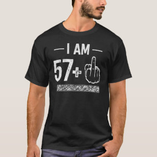Ich bin 57 plus 1 58. Geburtstag T-Shirt