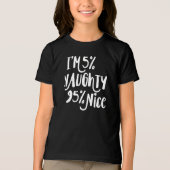 Ich bin 5 % betrügerisch 95 % in Nizza | Typografi Tri-Blend Shirt (Vorderseite)