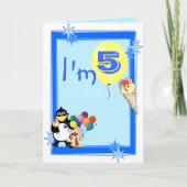 Ich bin 5 Geburtstag Karte (Vorderseite)