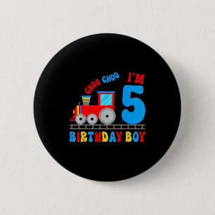 Ich bin 5 Jahre alt Kinder Zugliebhaber Es ist mei Button
