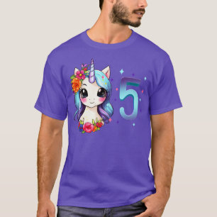 Ich bin 5 mit Einhorn Mädchen Geburtstag 5 Jahre a T-Shirt