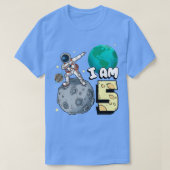 Ich bin 5 Space Astronaut Kid Moon Walker 5th Birt T-Shirt (Design vorne)