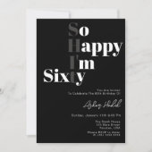 Ich bin 60. Geburtstagsparty Einladung (Vorderseite)