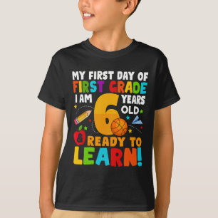 Ich bin 6 bereit, meinen Rücken in die Schule zu e T-Shirt