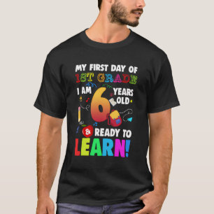 Ich bin 6 bereit, meinen Rücken in die Schule zu e T-Shirt