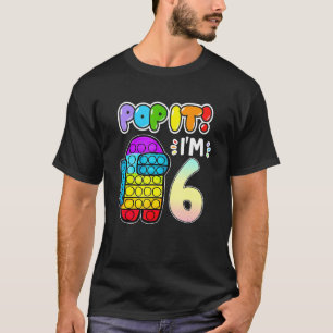 Ich bin 6 Jahre alt unter Pop mit uns 6. Geburtsta T-Shirt