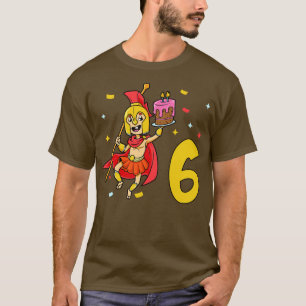 Ich bin 6 mit Spartan Kindergeburtstag 6 Jahre alt T-Shirt