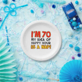 Ich bin 70 glückliche Stunde ist ein Nickerchen 70 Pappteller (Party)