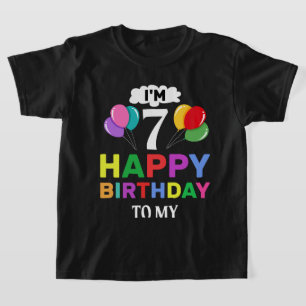 Ich bin 7 glückliche Geburtstag zu mir feiern mit T-Shirt