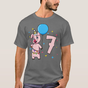 Ich bin 7 Jahre alt mit Kindergeburtstag von Schwe T-Shirt