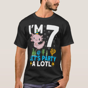 Ich bin 7 Tage Axolotl Party niedlich 7. Geburtsta T-Shirt