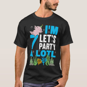 Ich bin 7 Tage Axolotl Party niedlich 7. Geburtsta T-Shirt
