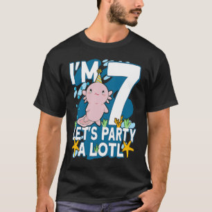 Ich bin 7 Tage Axolotl Party niedlich 7. Geburtsta T-Shirt