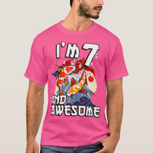 Ich bin 7 und Phantastischer japanischer Carp Koi T-Shirt