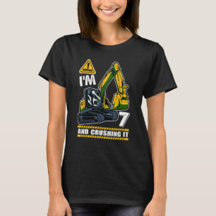 Ich bin 7 und zerstöre es Baugrube 7th B T-Shirt