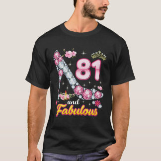 Ich bin 81 und fabelhaftes Glück 81 St Diamond T-Shirt