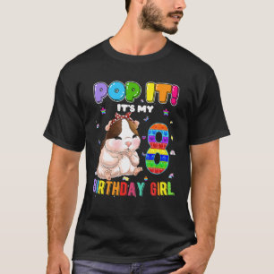 Ich bin 8 Jahre alt 8. Geburtstag Guinea Pig Girls T-Shirt