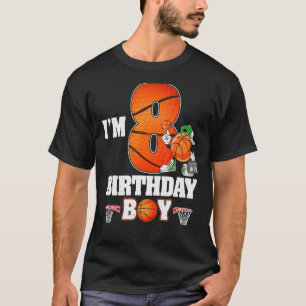 Ich bin 8 Jahre alt Basketball Spieler 8. Geburtst T-Shirt