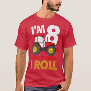 Ich bin 8, so Roll Truck Geburtstagskommee T-Shirt