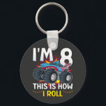 Ich bin 8. So rolle ich Monster Truck Button Schlüsselanhänger<br><div class="desc">Ich bin 8 So rollen ich Monster Truck 8. Geburtstag Jungs Familie Matching Design Geschenk Basic Button Schlüsselanhänger Classic Collection.</div>