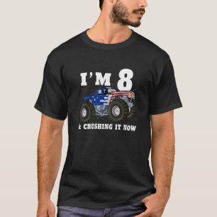 Ich bin 8 und zerreißen es jetzt Monster Truck 8. T-Shirt