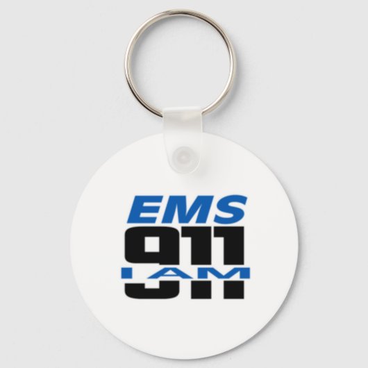 Ich bin 911 Logozeug für Feuer, EMS, Dispatch! Schlüsselanhänger (Vorderseite)