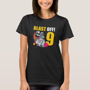 Ich bin 9 Astronaut Planet Raumschiff Glückwunsch T-Shirt
