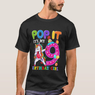 Ich bin 9 Jahre alt 9. Geburtstag Einhorn Dabbing  T-Shirt